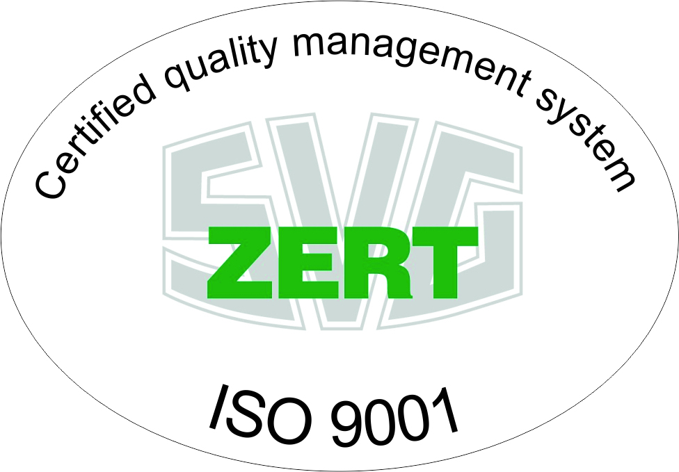 We are certified DIN EN ISO 9001